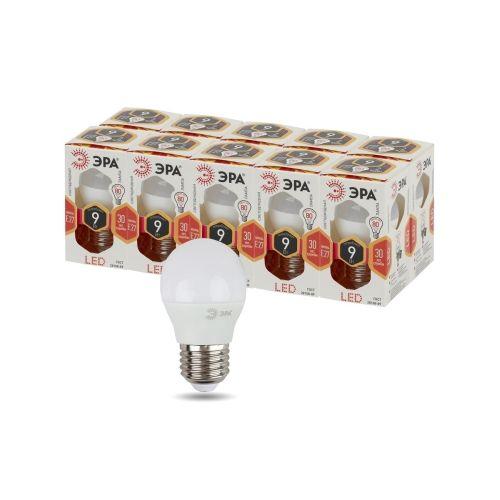 Лампа светодиодная P45-9w-827-E27 шар 720лм ЭРА Б0029043