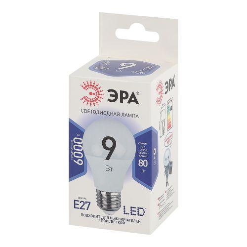 Лампа светодиодная LED A60-9W-860-E27 A60 9Вт груша E27 холод. бел. ЭРА Б0032248
