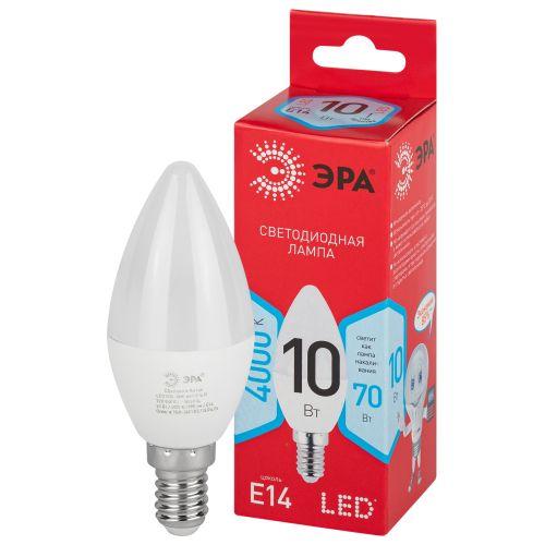 Лампа светодиодная RED LINE LED B35-10W-840-E14 R 10Вт B35 свеча 4000К нейтр. бел. E14 Эра Б0049642