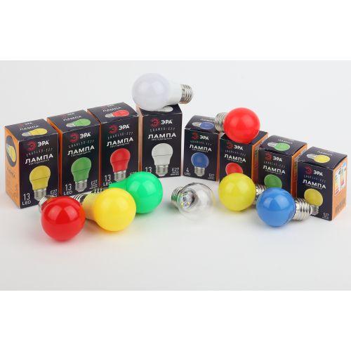 Лампа светодиодная ERAWL45-E27 P45 1Вт шар прозр. E27 4SMD для белт-лайт ЭРА Б0049572