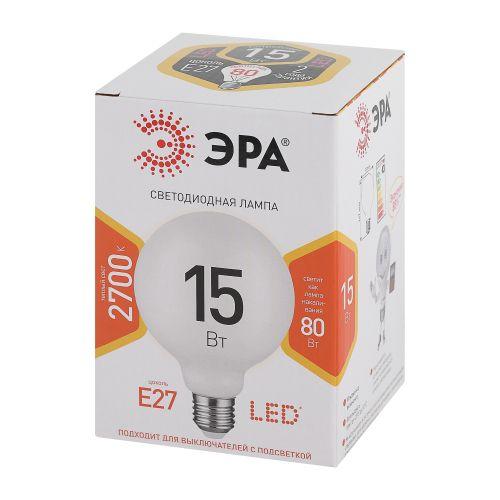 Лампа светодиодная LED G90-15W-2700K-E27 G120 15Вт шар E27 тепл. бел. декор. ЭРА Б0049077
