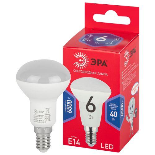 Лампа светодиодная RED LINE LED R50-6W-865-E14 R 6Вт R50 рефлектор 6500К холод.бел. E14 Эра Б0045335