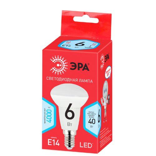 Лампа светодиодная RED LINE LED R50-6W-840-E14 R 6Вт R50 рефлектор 4000К нейтр. бел. E14 Эра Б0050700