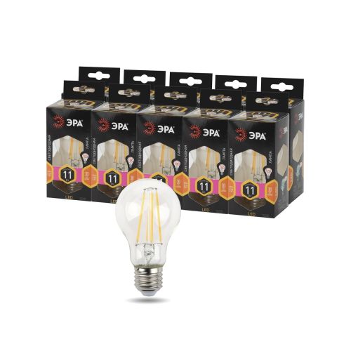 Лампа светодиодная F-LED A60-11W-827-E27 ЭРА Б0035025