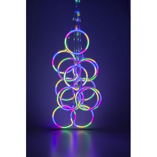 Гирлянда светодиодная Занавес "Неоновые кольца" EGNIG-RI 2.4х0.65м 520LED мультиколор IP20 220В 8 режимов Эра Б0051878