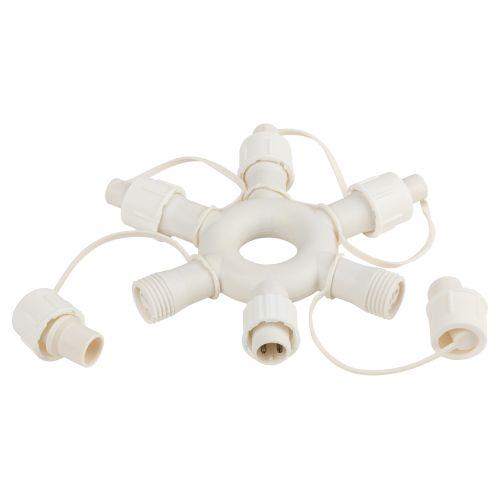 Разветвитель круговой 6 гнезд IP44 24В для гирлянд провод ПВХ Эра Б0051903