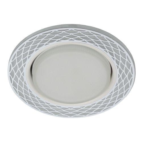 Светильник светодиодный точечный DK LD37 WH/WH GX53 декор со светодиод. подсветкой бел./бел. ЭРА Б0037384