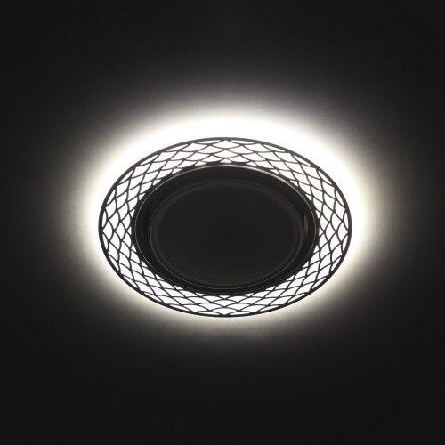 Светильник светодиодный точечный DK LD37 WH/WH GX53 декор со светодиод. подсветкой бел./бел. ЭРА Б0037384