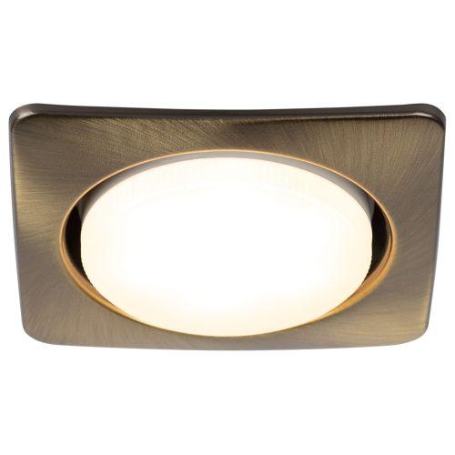 Светильник KL71 SB /1 (к) под лампу Gx53 квадр. 220В 13Вт бронза Эра Б0048958