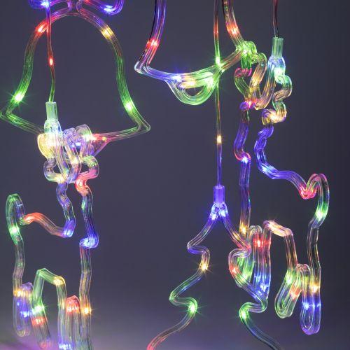 Гирлянда светодиодная Занавес Новый год 2.4х1.1м 171LED мультиколор IP2 220В 8 режимов дл. провода 3м Эра Б0055998