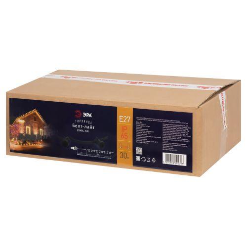 Гирлянда Белт Лайт 30м шаг 50см E27 IP65 220В провод каучук набор Эра Б0053025