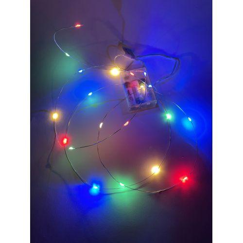 Гирлянда светодиодная "Нить" 2м 20LED АА IP20 мультиколор ЭРА Б0041983