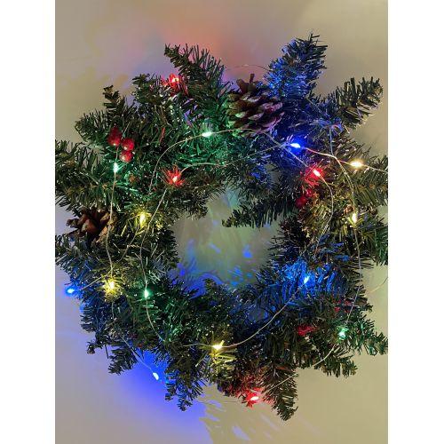 Гирлянда светодиодная "Нить" 2м 20LED АА IP20 мультиколор ЭРА Б0041983