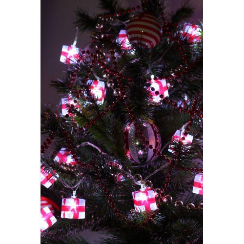 Гирлянда светодиодная "Нить Подарки" 3м 20LED 8 режимов 220В IP20 хол. свет ЭРА Б0041895