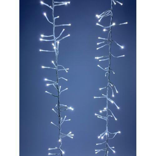 Гирлянда светодиодная "Мишура 3м 200LED 220В IP20 бел. провод хол. свет ЭРА Б0047971
