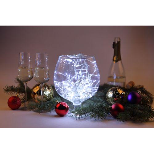 Гирлянда светодиодная "Мишура 3м 200LED 220В IP20 бел. провод хол. свет ЭРА Б0047971