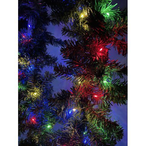 Гирлянда светодиодная "Нить" 5м 50LED IP20 мультиколор АА ЭРА Б0047959