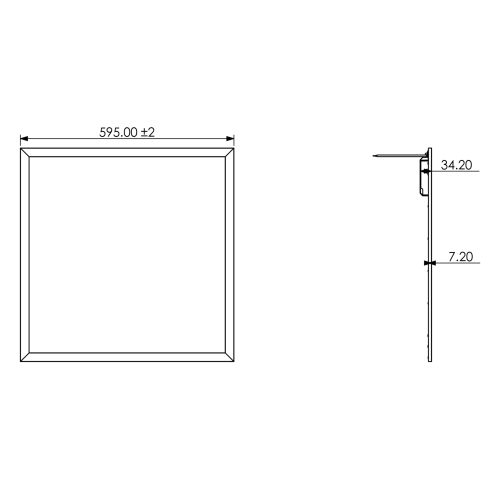 Светильник светодиодный SPL-511-W-65K-040 IP40 595х595х8 40Вт 4000лм 6500К панель без драйвера бел. Эра Б0048928
