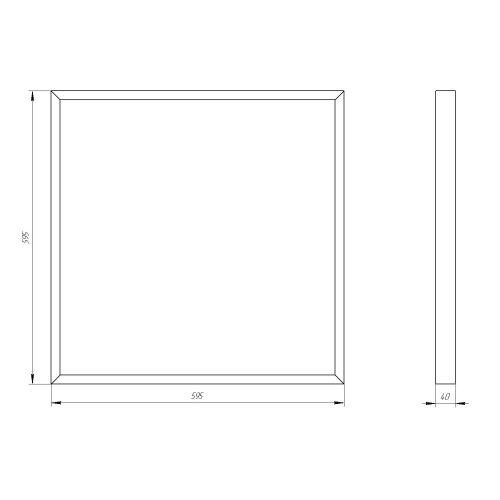 Светильник светодиодный SPO-910-3-65K-045 595х595х40 45Вт 6500К 4725лм матов. с проводом Эра Б0046478