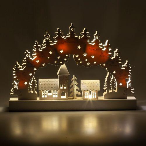 Светильник декоративный новогодний Зима 32х20см IP20 2хAA с подсветкой Эра Б0051929