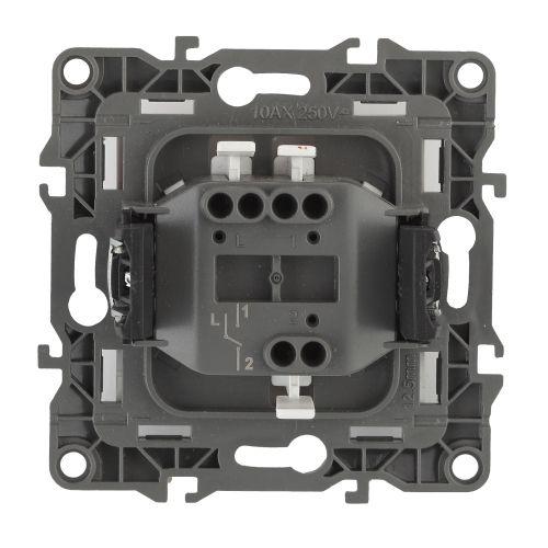 Выключатель 1-кл. СП Эра12 12-1101-03 10А IP20 250В 10AX механизм алюм. Эра Б0014623