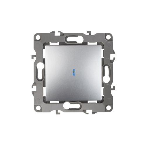 Выключатель 1-кл. СП Эра12 12-1102-03 10А IP20 250В 10AX с подсветкой механизм алюм. Эра Б0014635