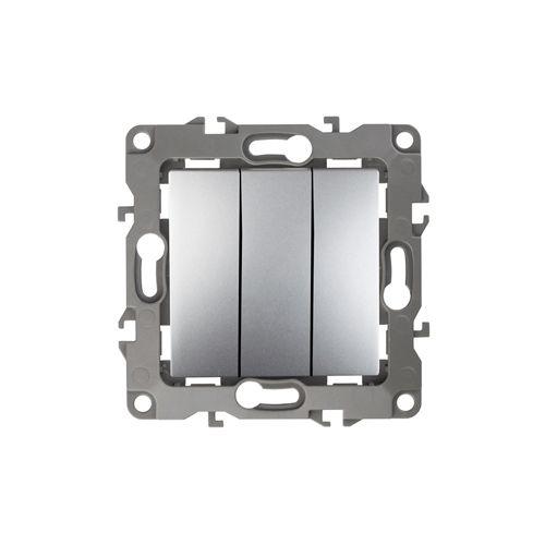 Выключатель 3-кл. СП Эра12 12-1107-03 10А IP20 250В 10AX механизм алюм. Эра Б0014671