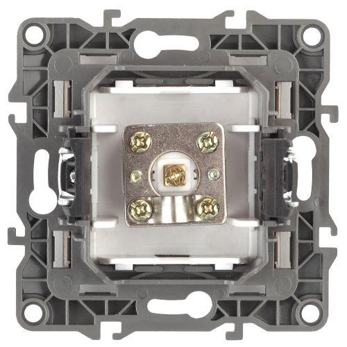 Розетка телевизионная одиночная TV 1мод. Эра12 12-3101-03 IP20 алюм. Эра Б0014707