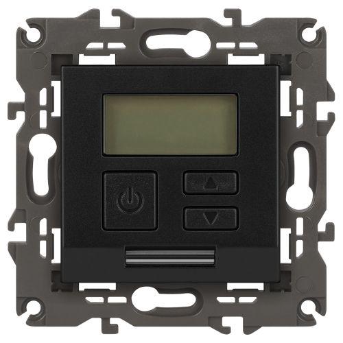 Терморегулятор универс.230В-Imax16А, Эра Elegance, антрацит,14-4111-05 (Б0034379)