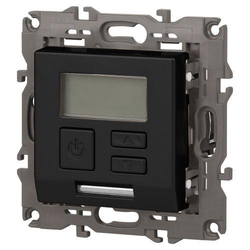 Терморегулятор универс.230В-Imax16А, Эра Elegance, антрацит,14-4111-05 (Б0034379)