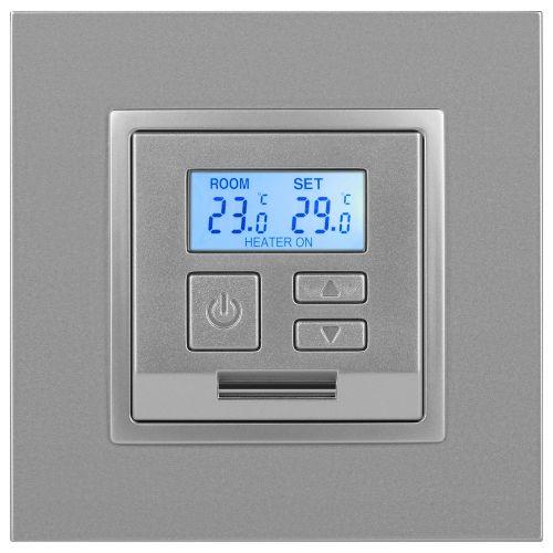 Терморегулятор универс.230В-Imax16А, Эра Elegance, алюминий,14-4111-03 (Б0034377)