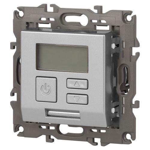 Терморегулятор универс.230В-Imax16А, Эра Elegance, алюминий,14-4111-03 (Б0034377)