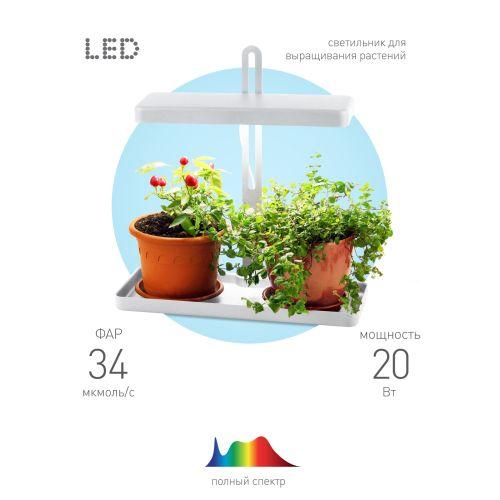 Светильник светодиодный для выращивания растений FITO-20W-QLED-W ЭРА (Б0039034)