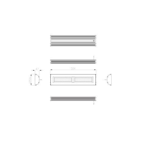 Cветильник cветодиодный подвесной SPP-403-0-50K-100 IP65 100Вт 10500Лм 5000К Кп<5% КСС Д IC ЭРА (Б0046672)