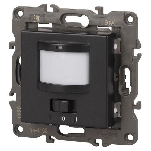 Датчик движения 2-проводной, 180-250В, 200Вт, Эра Eleg, антрацит,14-4103-05 (Б0034356)