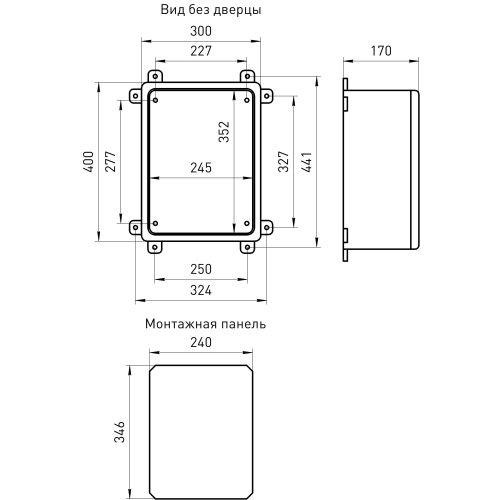 Щит распределительный ЩМП-П ЭРА box403017_t 400х300х170мм прозрачная дверь УХЛ1 IP65 IK10 (Б0052354)