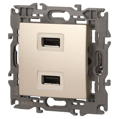 Устройство зарядное USB, 5В-2100мА, Эра Elegance, шампань, 14-4110-04 (Б0034371)