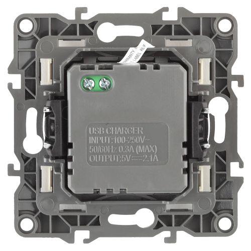 Устройство зарядное USB, 5В-2100мА, Эра12, чёрный, 12-4110-06 (Б0027496)