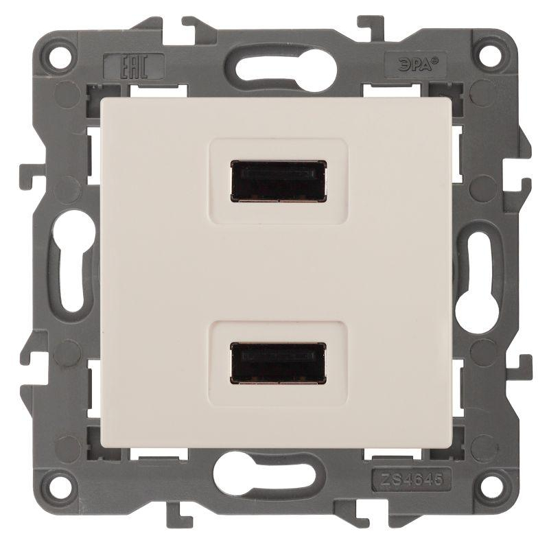 Устройство зарядное USB, 5В-2100мА, Эра Elegance, сл.кость, 14-4110-02 (Б0034359)