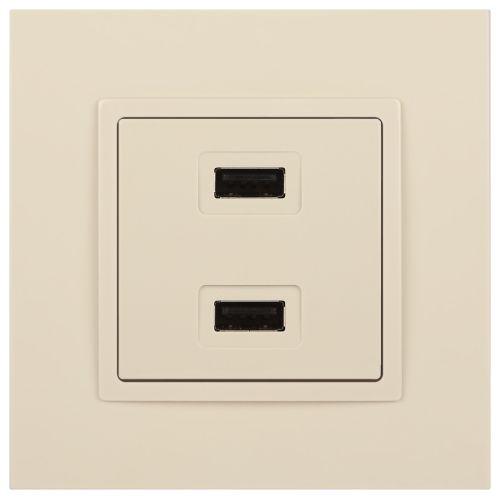 Устройство зарядное USB, 5В-2100мА, Эра Elegance, сл.кость, 14-4110-02 (Б0034359)