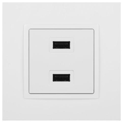 Устройство зарядное USB, 5В-2100мА, Эра Elegance, белый, 14-4110-01 (Б0034358)