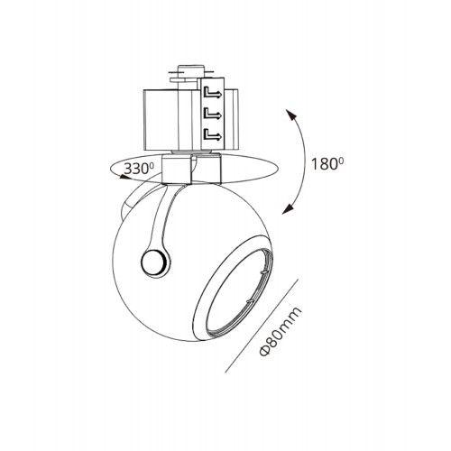 Светильник трековый TR35-GU10 80х130 8647 MR16 GU10 1ф BK черн. Эра Б0053296