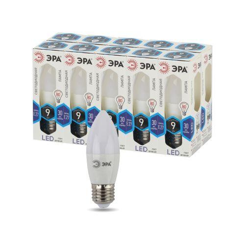 Лампа светодиодная B35-9w-840-E27 свеча 720лм ЭРА Б0027972