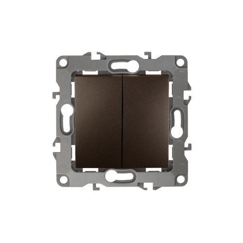 Выключатель 2-кл. СП Эра12 12-1104-13 10А IP20 250В 10AX механизм бронз. Эра Б0019288