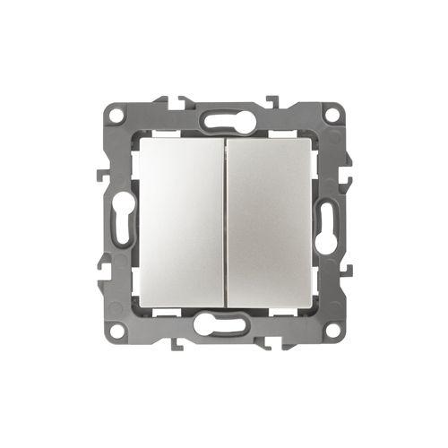 Механизм переключателя 2-кл. СП Эра12 10А IP20 12-1106-15 250В 10AX перламутр Эра Б0019298