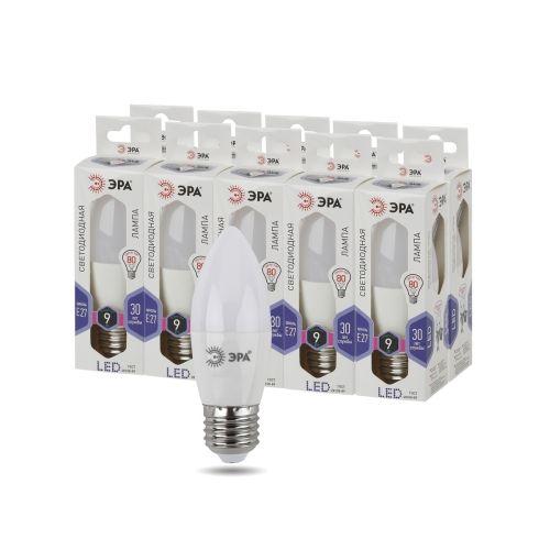 Лампа светодиодная B35-9W-860-E27 свеча 720лм ЭРА Б0031410