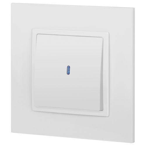 Выключатель 1-кл. СП Эра Elegance 14-1102-01 10А IP20 250В 10AX с подсветкой механизм бел. Эра Б0034215
