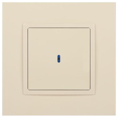 Выключатель 1-кл. СП Эра Elegance 14-1102-02 10А IP20 250В 10AX с подсветкой механизм сл. кость Эра Б0034216