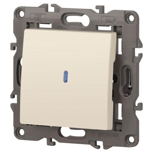 Выключатель 1-кл. СП Эра Elegance 14-1102-02 10А IP20 250В 10AX с подсветкой механизм сл. кость Эра Б0034216