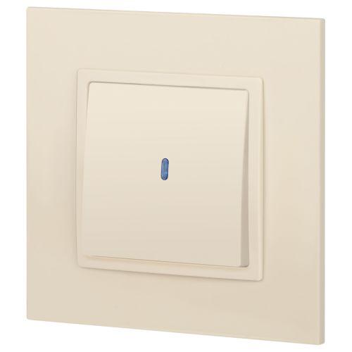 Выключатель 1-кл. СП Эра Elegance 14-1102-02 10А IP20 250В 10AX с подсветкой механизм сл. кость Эра Б0034216